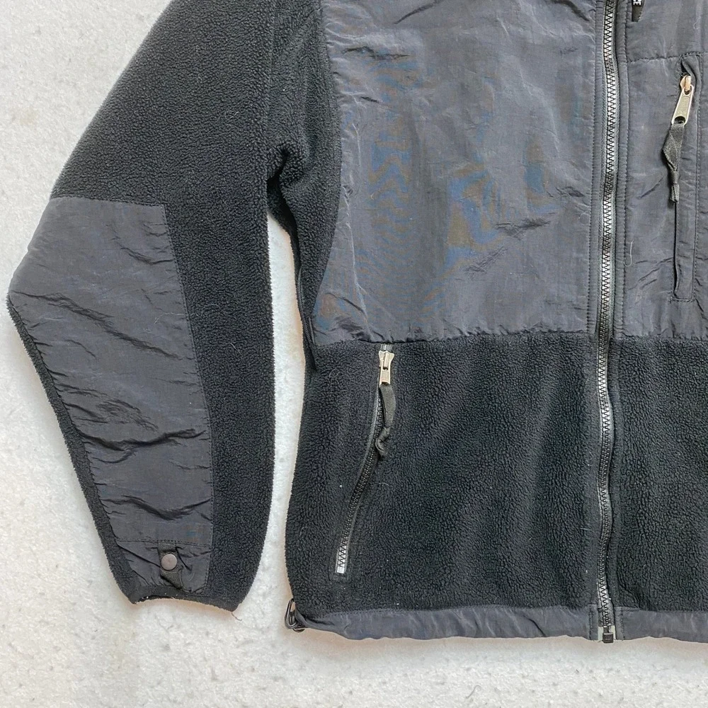 The North Face Denali Fleece Jacket Mens S Black Polartec Full Zip Mock Neck